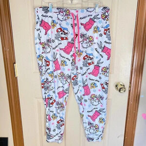 Soft and comfortable novel print sweatpants girl/women size L(12-14)